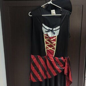 WONDERLAND Lade Pirate Deluxe Costume And Eye patch - New Size 1Xl 18-20